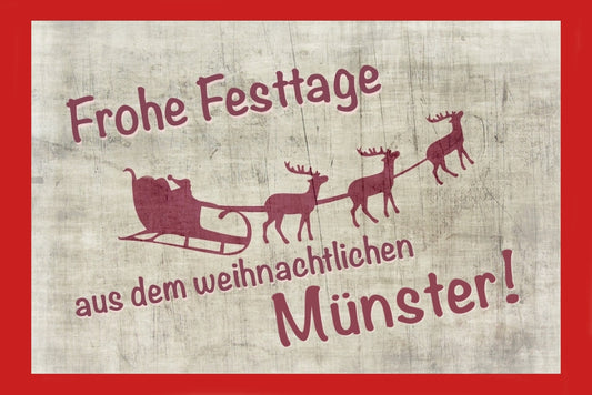 19818 Münster Weihnachtskarte 17 x 11,5 cm